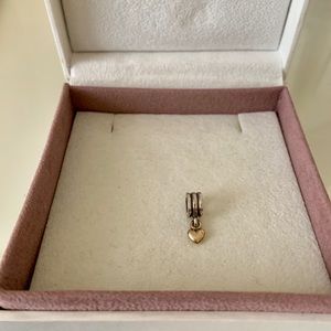 Pandora Silver and 14k Gold Puffy Heart Charm